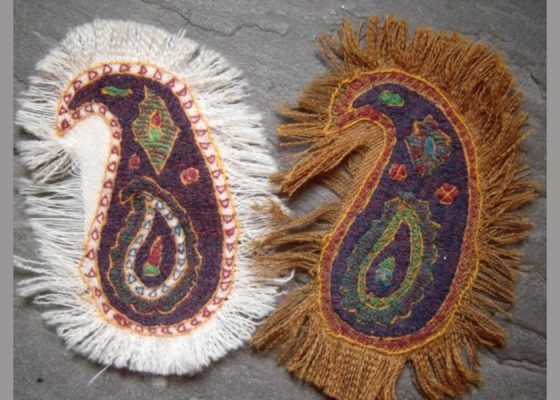 Wełniane Hafty z Kermanu