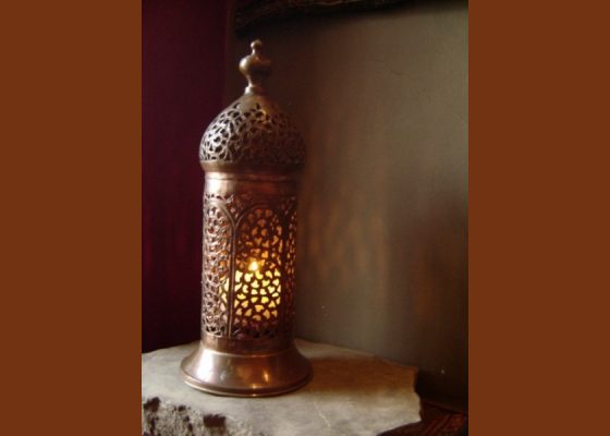 Miedziany Świecznik kuty ręcznie