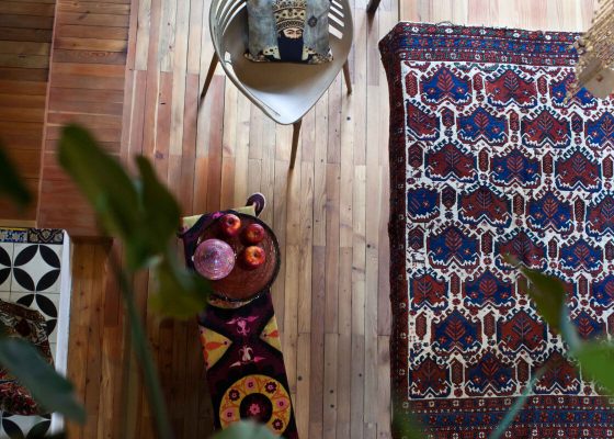 Ręcznie wiązany dywan “Afszar” z początku XX wieku