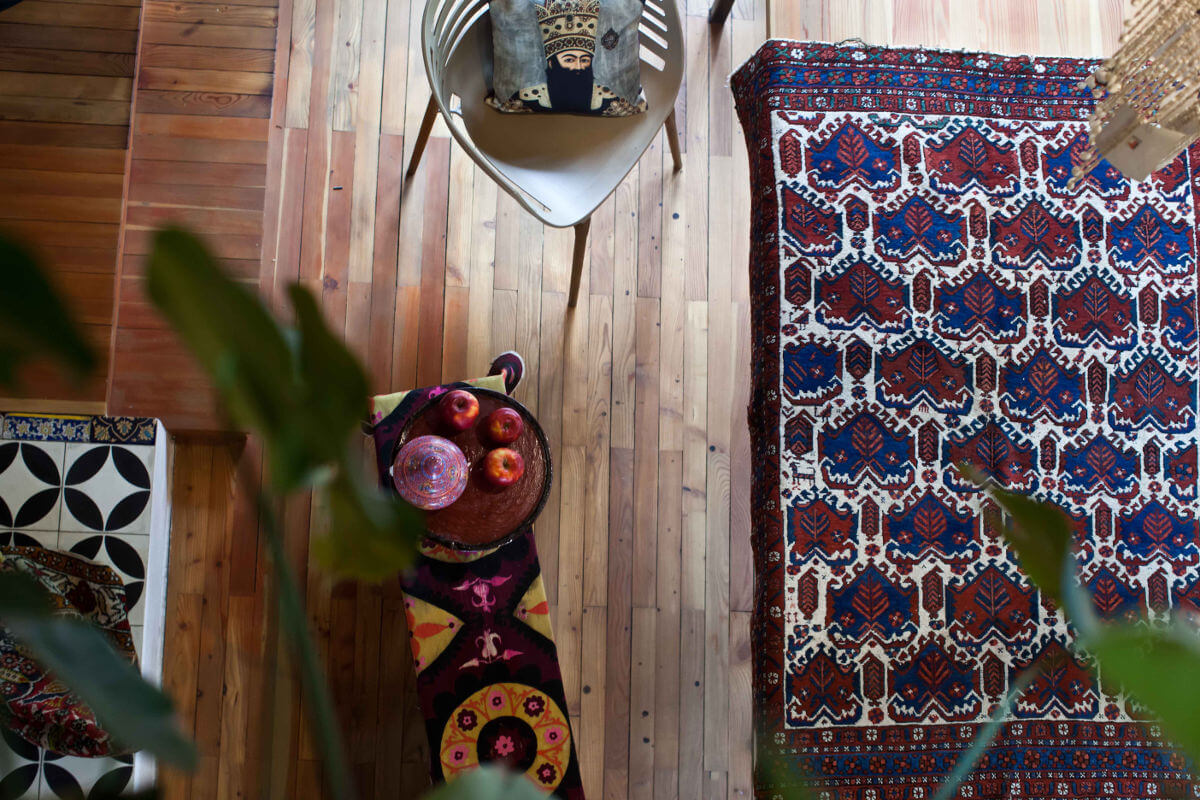 Ręcznie wiązany dywan “Afszar” z początku XX wieku