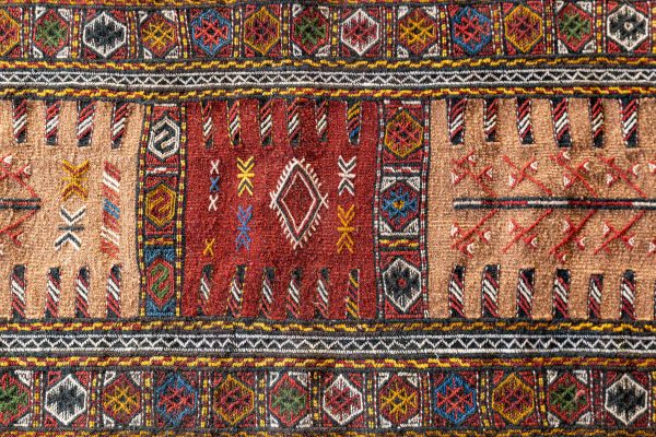 Galeria Persja: Kilim Kurd z Chorasanu, rękodzieło z Iranu, Styl vintage boho. Rękodzieło z Azji Centralnej.