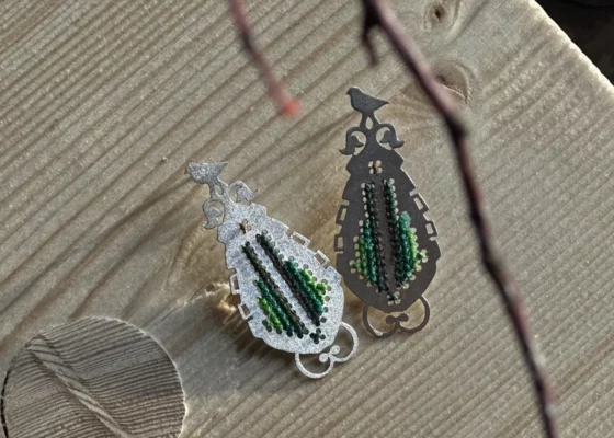 Srebrne kolczyki wykonane ręcznie, Teheran, Iran - Galeria Persja