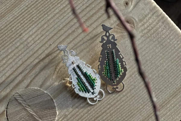 Srebrne kolczyki wykonane ręcznie, Teheran, Iran - Galeria Persja