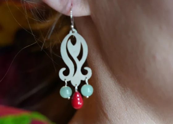 Kolczyki wykonane ręcznie, srebro, Teheran, Iran - Galeria Persja