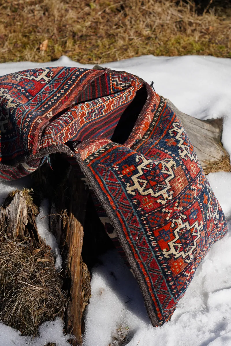 Chordżin kurdyjski - sakwy podróżne tkane ręcznie techniką dywanową i kilimową
