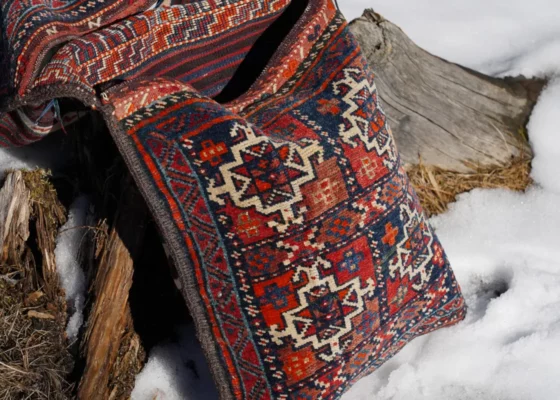 Chordżin kurdyjski - sakwy podróżne tkane ręcznie techniką dywanową i kilimową