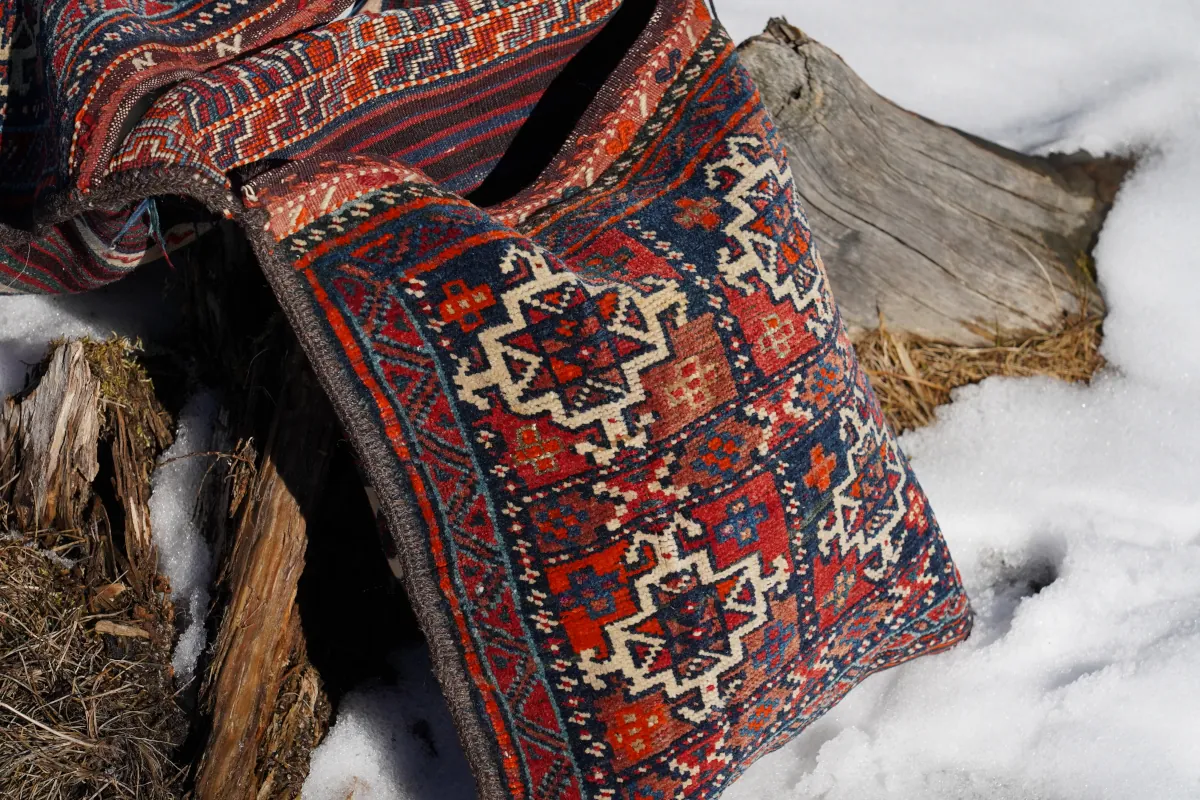 Chordżin kurdyjski - sakwy podróżne tkane ręcznie techniką dywanową i kilimową