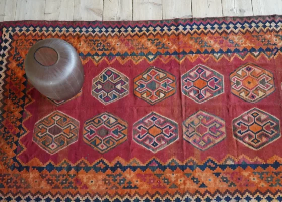 Stary kilim kaszkajski, takany ręcznie, ok. 80 lat - Galeria Persja